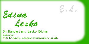 edina lesko business card